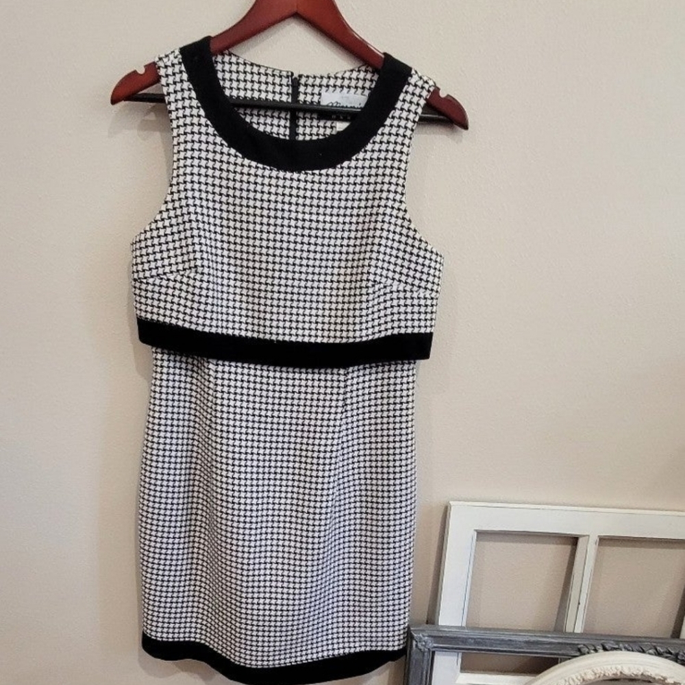 Marnie‎ West Sleeveless Houndstooth Dress womens size 10